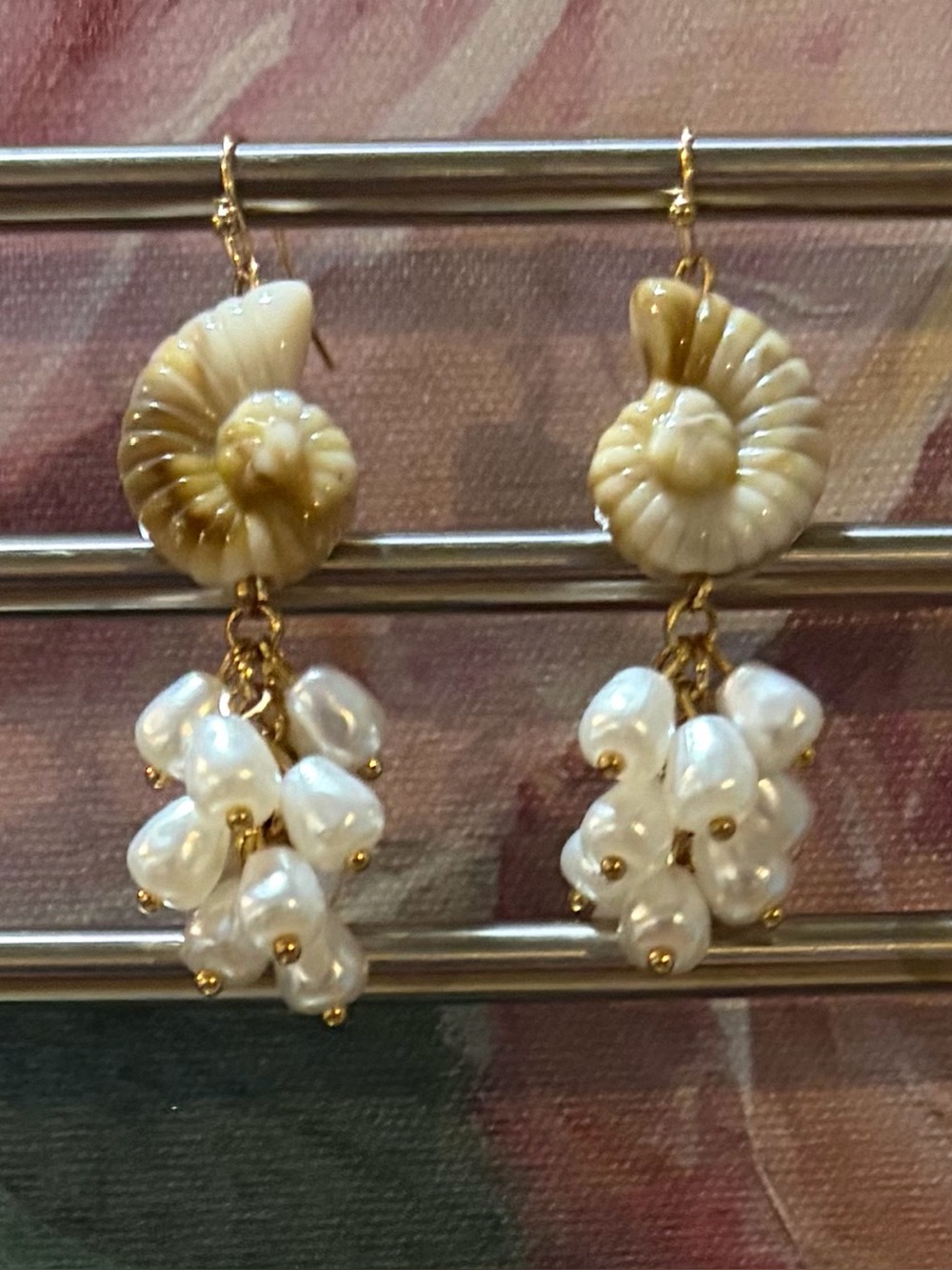 Torrid Shell and Pearl Earrings